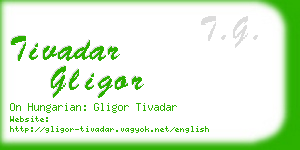 tivadar gligor business card